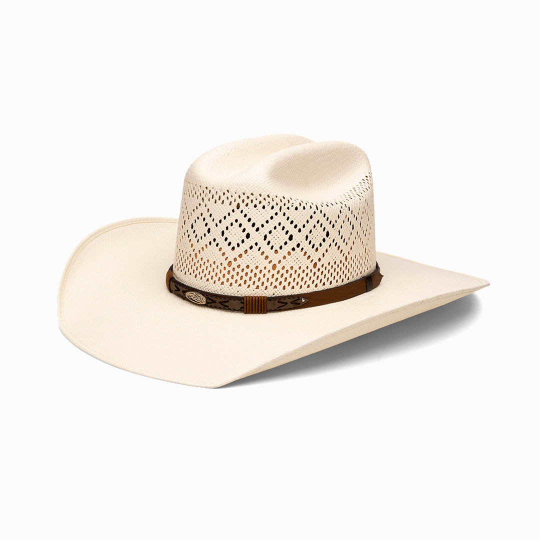 Sombrero Chino Glaseado Rombos SS – vista tres cuartos