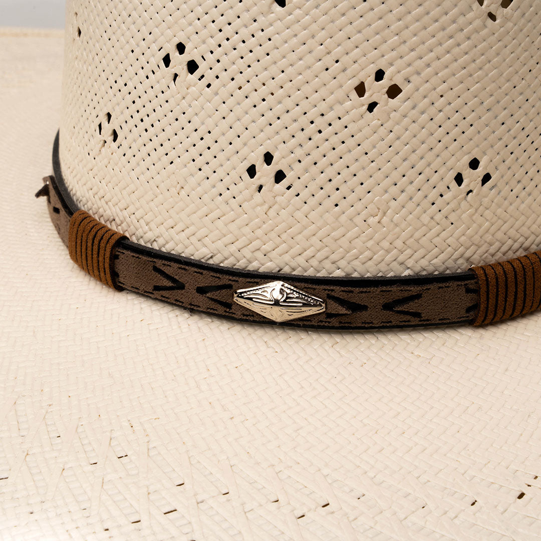 Sombrero Chino Glaseado Trébol SS – detalle de la toquilla