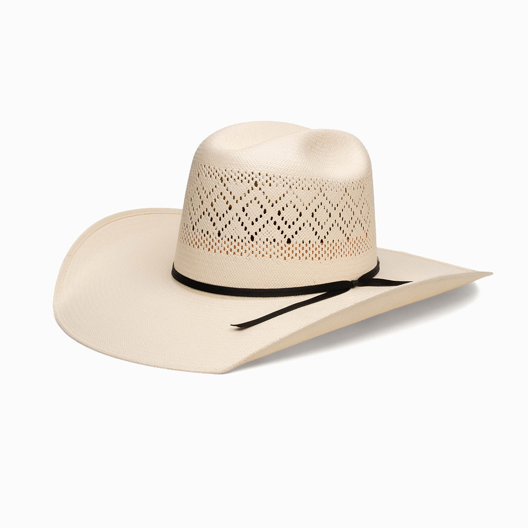 Sombrero Chino Glaseado Rombos Minnick – vista tres cuartos