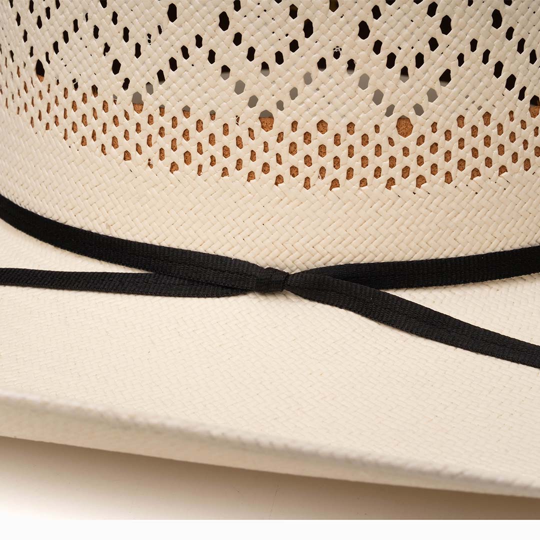 Sombrero Chino Glaseado Rombos Minnick – detalle de la toquilla