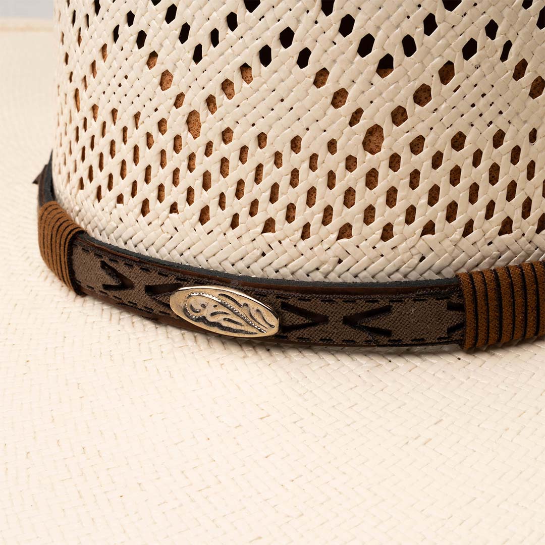 Sombrero Chino Glaseado Rombos SS – detalle de la toquilla