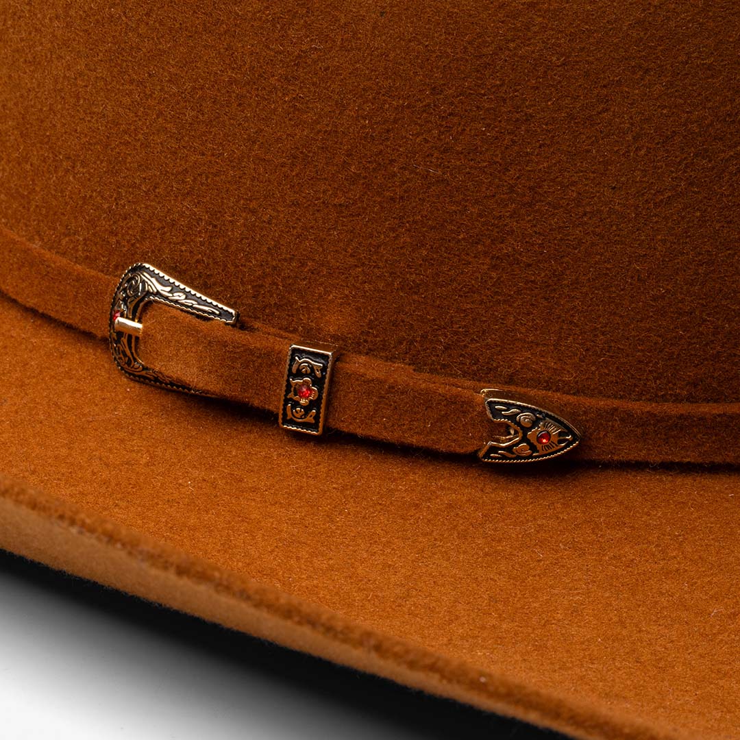 Texana Lana Boliviana Cobre SS – detalle de la toquilla